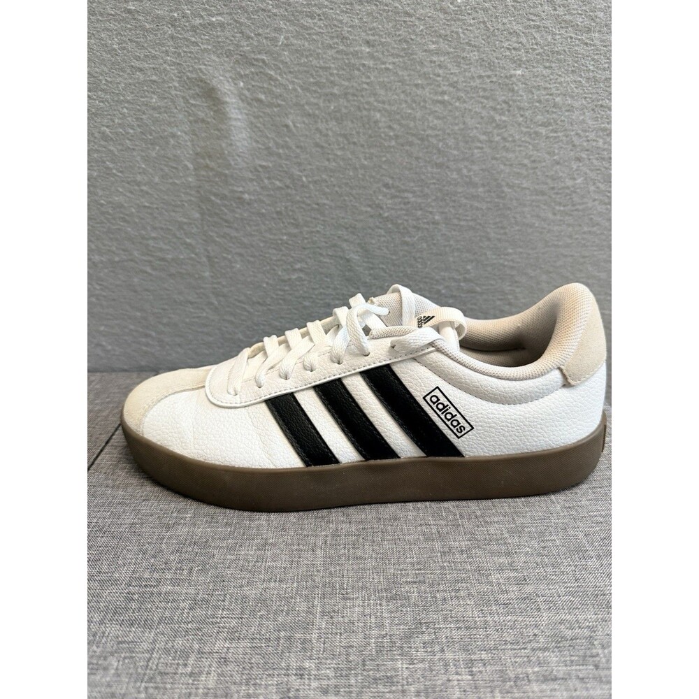 Women’s Size 7.5 - adidas VL Court 3.0 White Black Gum *Run Big Size Down* - Picture 3 of 9